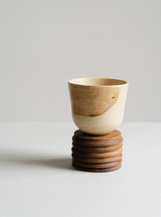 Handmade Coffee & Tea Cup, beige with texture, 200 ml