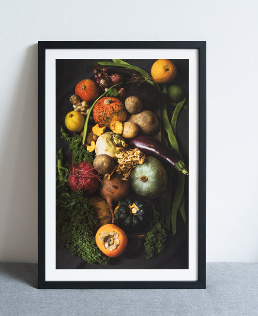 Autumn produce still life, fine art print