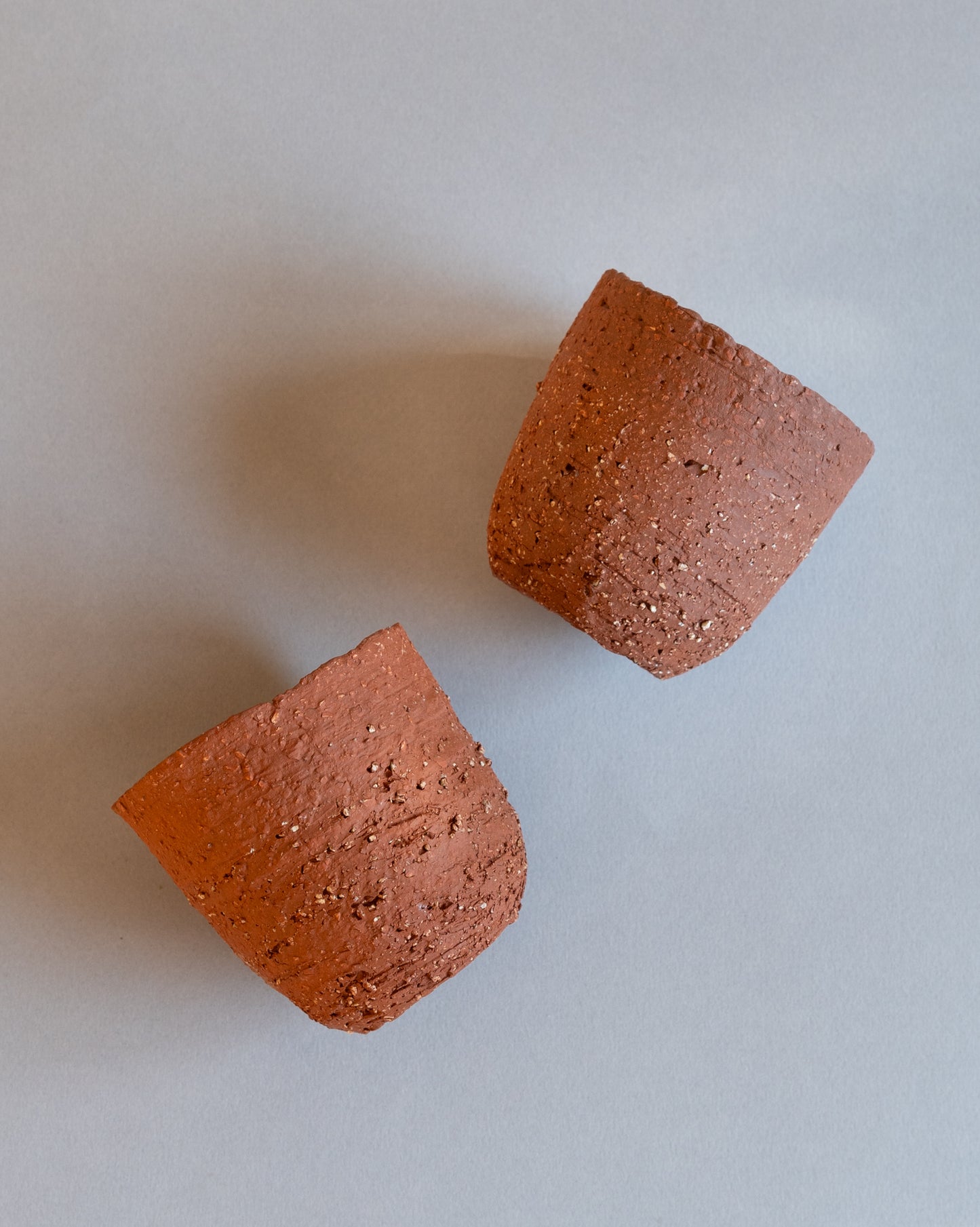 Handmade ceramic cup, earthy terracotta colour, 150 ml