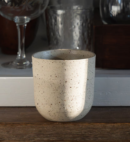 Handmade coffee beaker, light beige, 150 ml